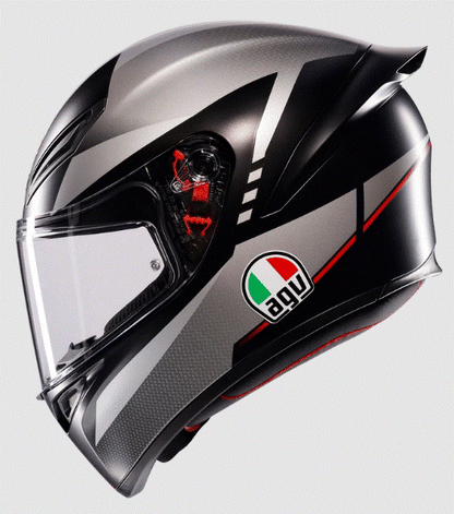 Каска AGV K1 S LAP MATT BLACK/GREY/RED