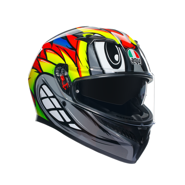КАСКА AGV K3 -BIRDY 2.0 GREY/YELLOW/RED