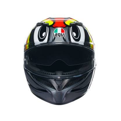 КАСКА AGV K3 -BIRDY 2.0 GREY/YELLOW/RED