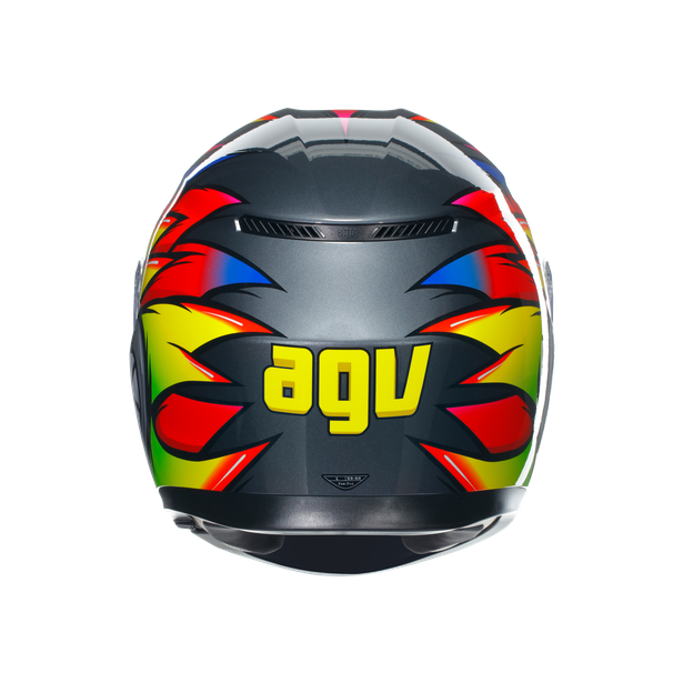 КАСКА AGV K3 -BIRDY 2.0 GREY/YELLOW/RED