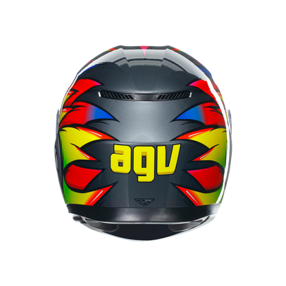 КАСКА AGV K3 -BIRDY 2.0 GREY/YELLOW/RED