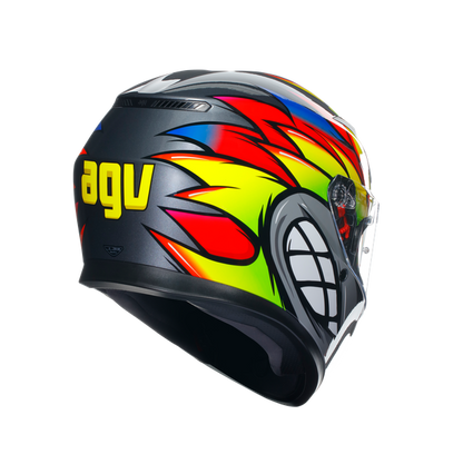 КАСКА AGV K3 -BIRDY 2.0 GREY/YELLOW/RED