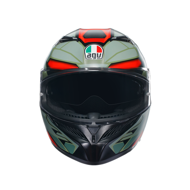 КАСКА AGV K3 - DECEPT MATT BLACK/GREEN/RED