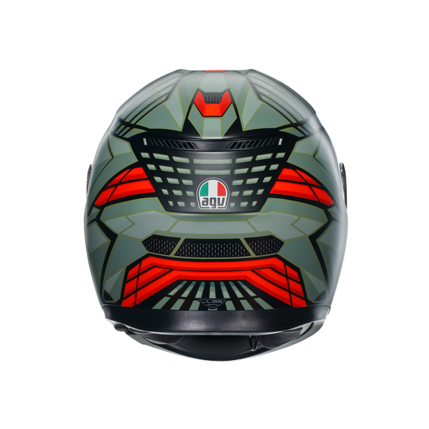 КАСКА AGV K3 - DECEPT MATT BLACK/GREEN/RED