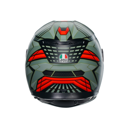 КАСКА AGV K3 - DECEPT MATT BLACK/GREEN/RED