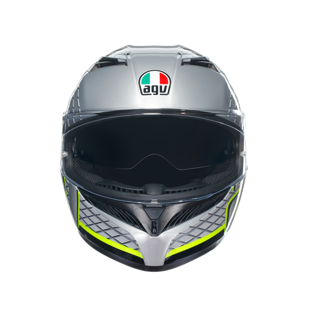 КАСКА AGV K3 - FORTIFY GREY/BLACK/YELLOW FLUO