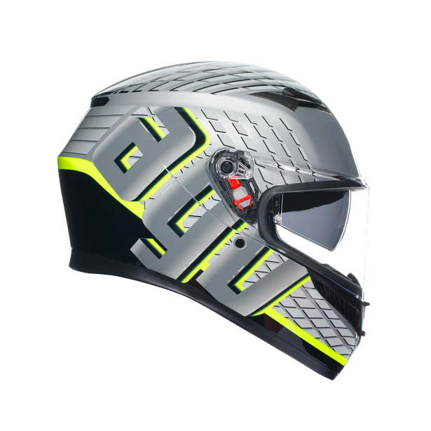 КАСКА AGV K3 - FORTIFY GREY/BLACK/YELLOW FLUO