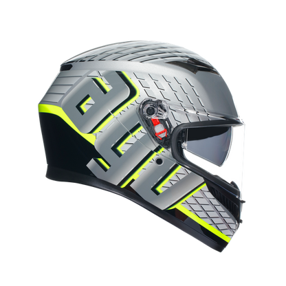 КАСКА AGV K3 - FORTIFY GREY/BLACK/YELLOW FLUO