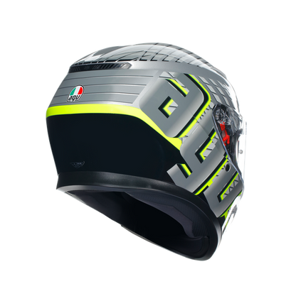 КАСКА AGV K3 - FORTIFY GREY/BLACK/YELLOW FLUO