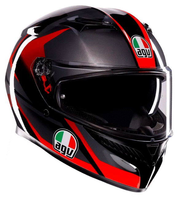 КАСКА AGV K3 STRIGA BLACK/GREY/RED