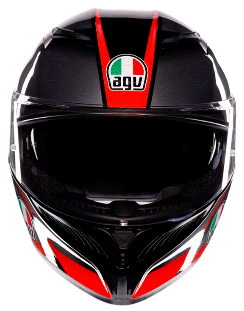 КАСКА AGV K3 STRIGA BLACK/GREY/RED