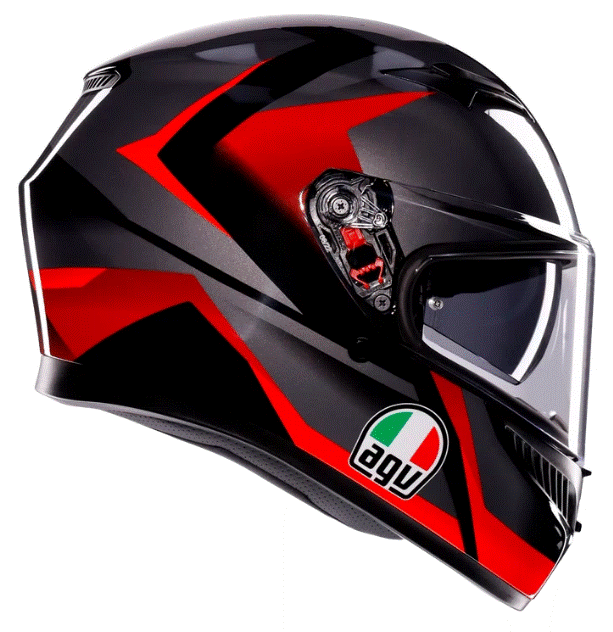 КАСКА AGV K3 STRIGA BLACK/GREY/RED