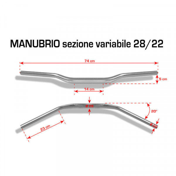 КОРМИЛО BARRACUDA HANDLEBAR 28/22 BLUE