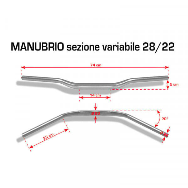КОРМИЛО BARRACUDA HANDLEBAR 28/22 GOLD