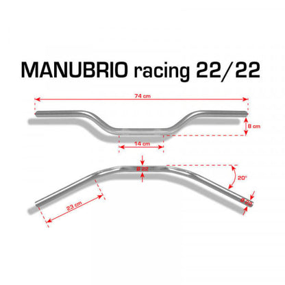 КОРМИЛО BARRACUDA HANDLEBAR RACING SILVER