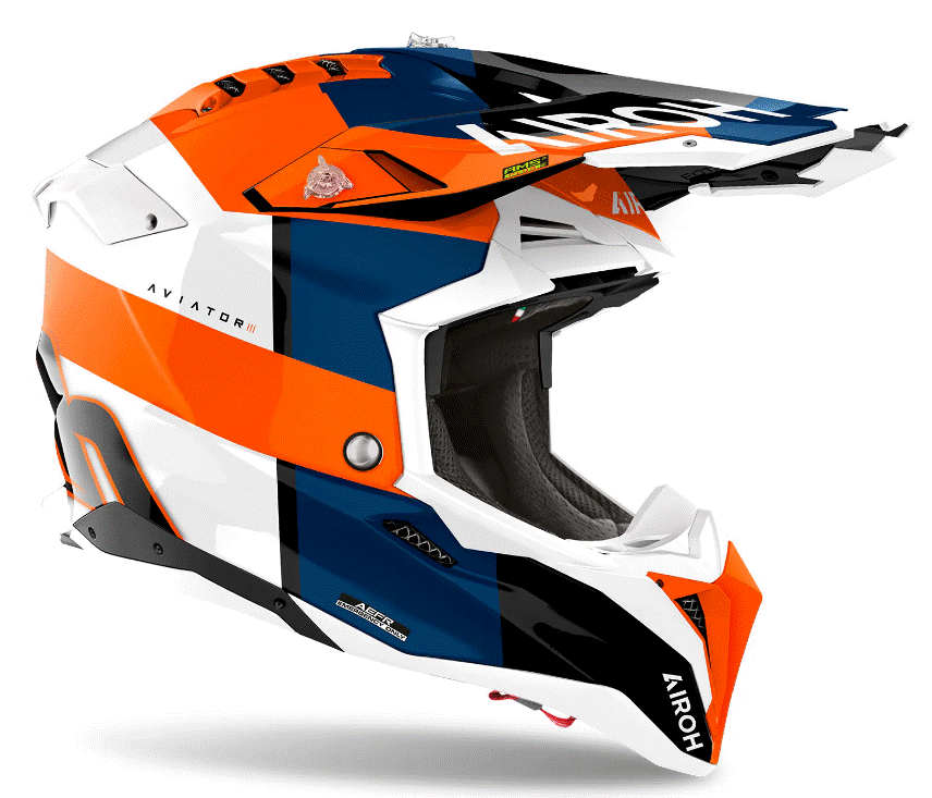 Каска AIROH AVIATOR 3 MONARCH ORANGE GLOSS