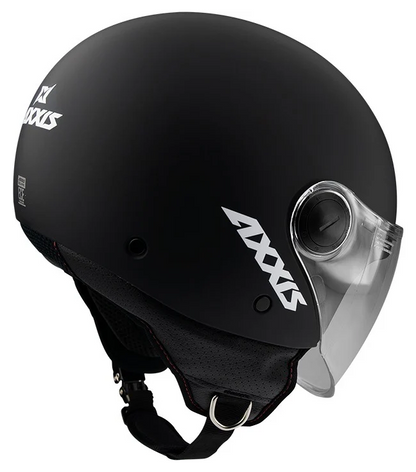 КАСКА ЗА СКУТЕР AXXIS SQUARE S SOLID BLACK МАТТ