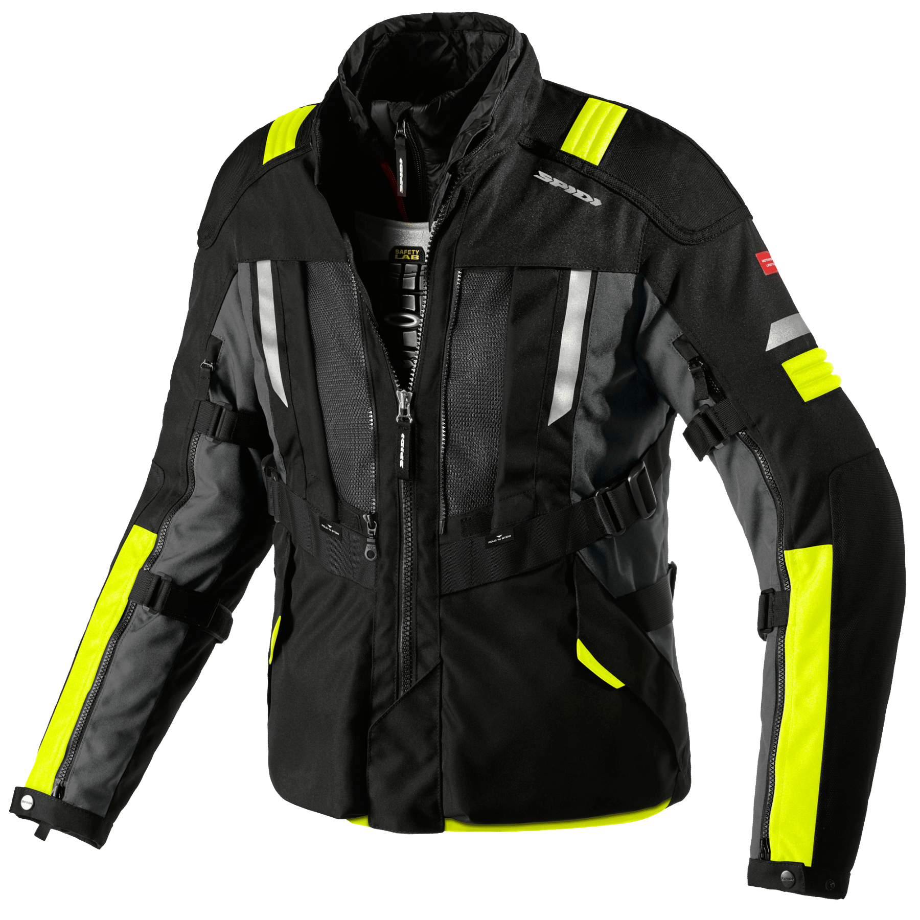 Текстилно мото яке SPIDI MODULAR YELLOW FLUO