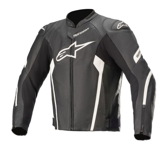 Кожено мото яке ALPINESTARS FASTER V2 AIRFLOW BLACK/WHITE
