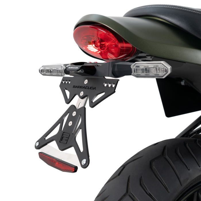 Стойка за номер специално за оригинални LED мигачи BARRACUDA Kawasaki Z900 RS (2018-2022)