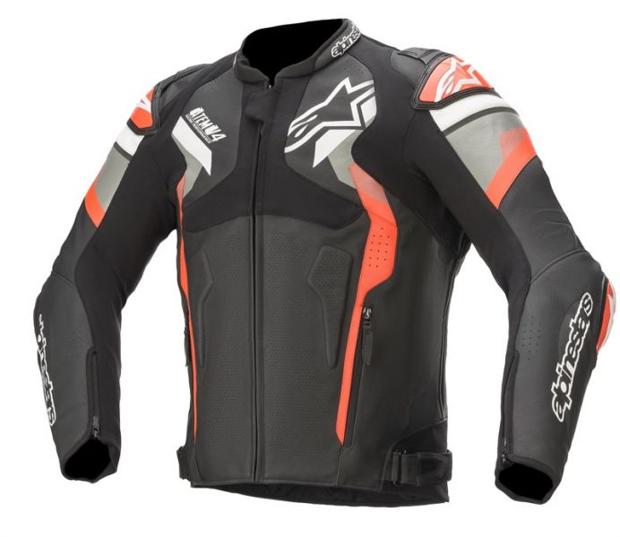 Кожено мото яке ALPINESTARS ATEM V4 BLACK/RED/GREY