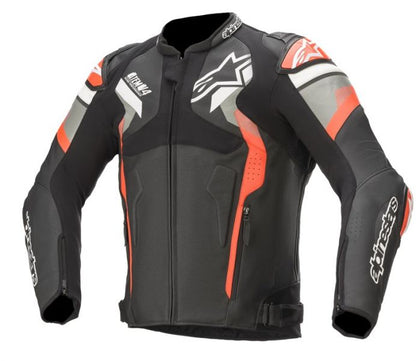 Кожено мото яке ALPINESTARS ATEM V4 BLACK/RED/GREY