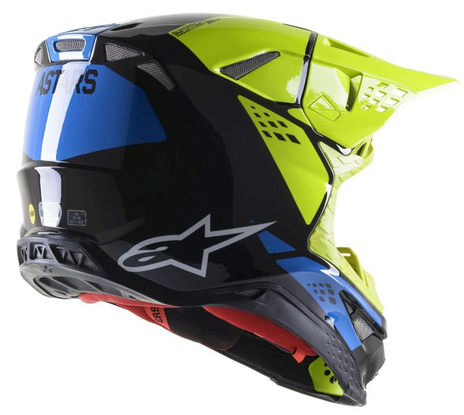 Мотокрос каска ALPINESTARS SM8 Factory BLACK/BLUE/FLUO YELLOW