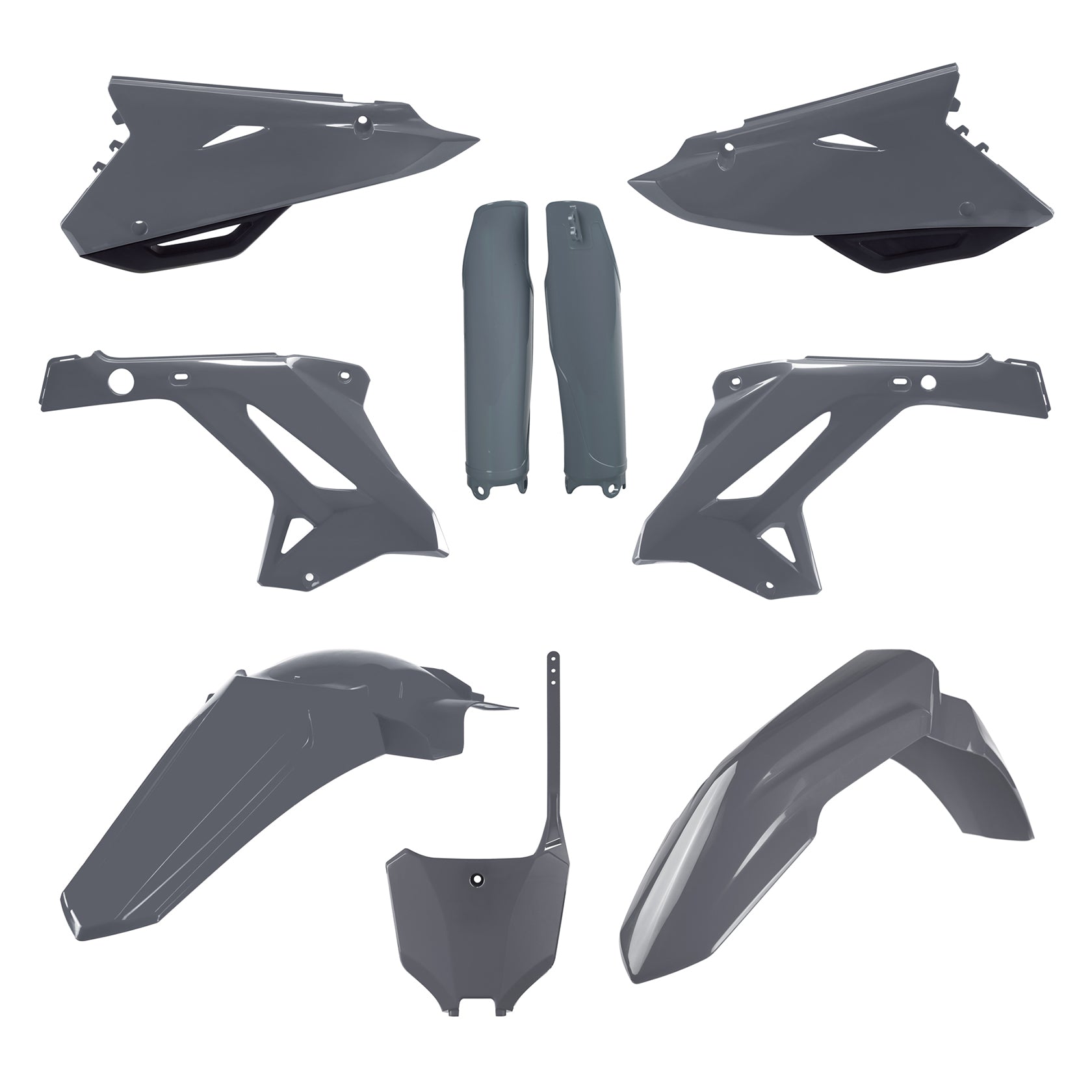 Комплект рестайлинг пластмаси POLISPORT Restyling Kit Honda CR 125R/250R (2002-07) Nardo grey