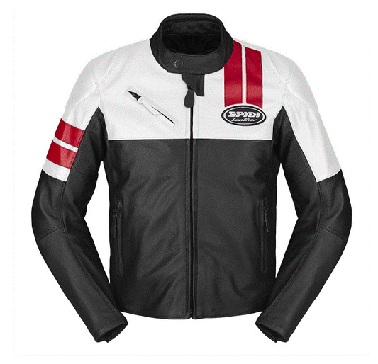 Кожено мото яке SPIDI ROAR WHITE/RED/BLACK