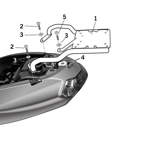 Монтажен комплект за куфари SHAD TOP MASTER PEUGEOT KISBEE 50 '13