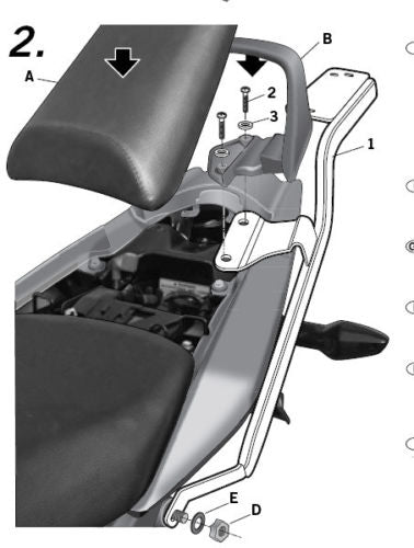Монтажен комплект за куфари SHAD TOP MASTER HONDA CBF 125´09