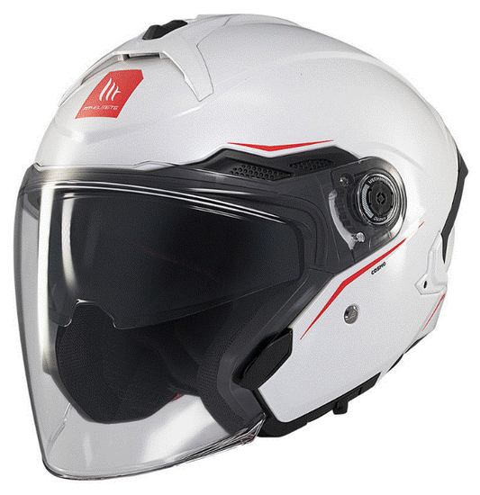 Скутер каска MT COSMO SV SOLID A0 GLOSS WHITE