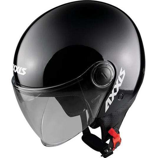 КАСКА ЗА СКУТЕР AXXIS SQUARE S SOLID BLACK GLOSS