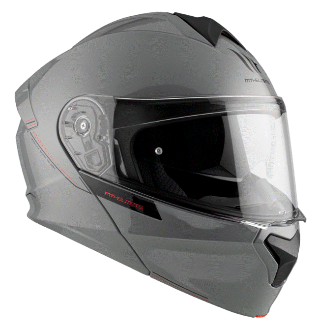 Отваряема каска MT GENESIS SOLID A12 GLOSS GREY