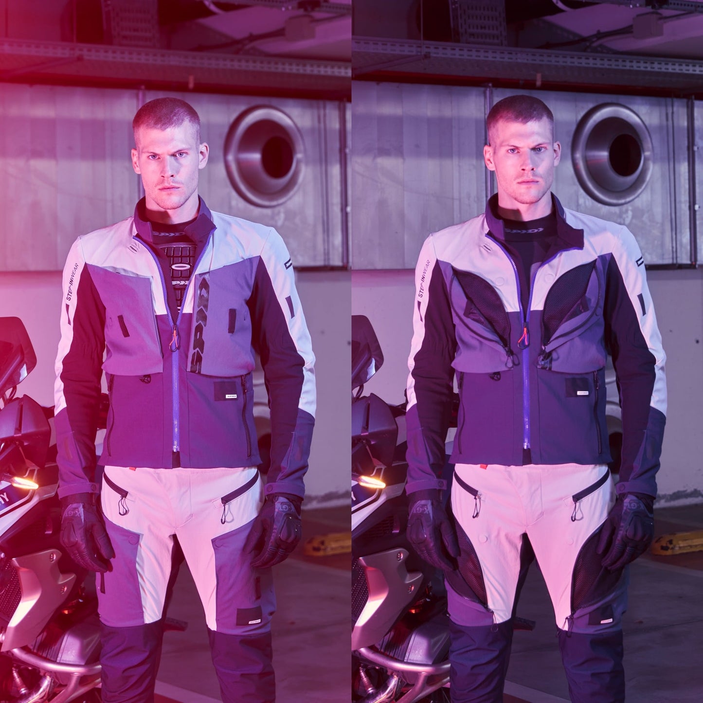 Текстилно яке SPIDI FRONTIER THERMORAIN ICE/BLUE