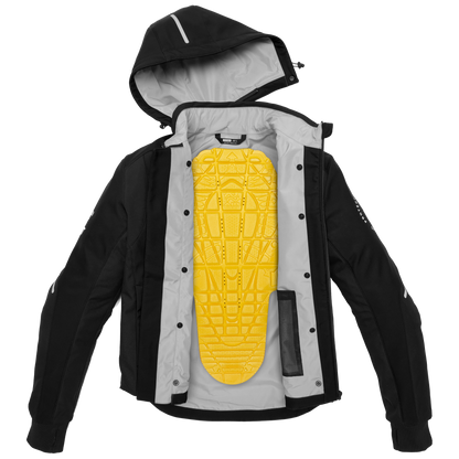 Текстилно мото яке SPIDI Hoodie Armor H2Out Black/White