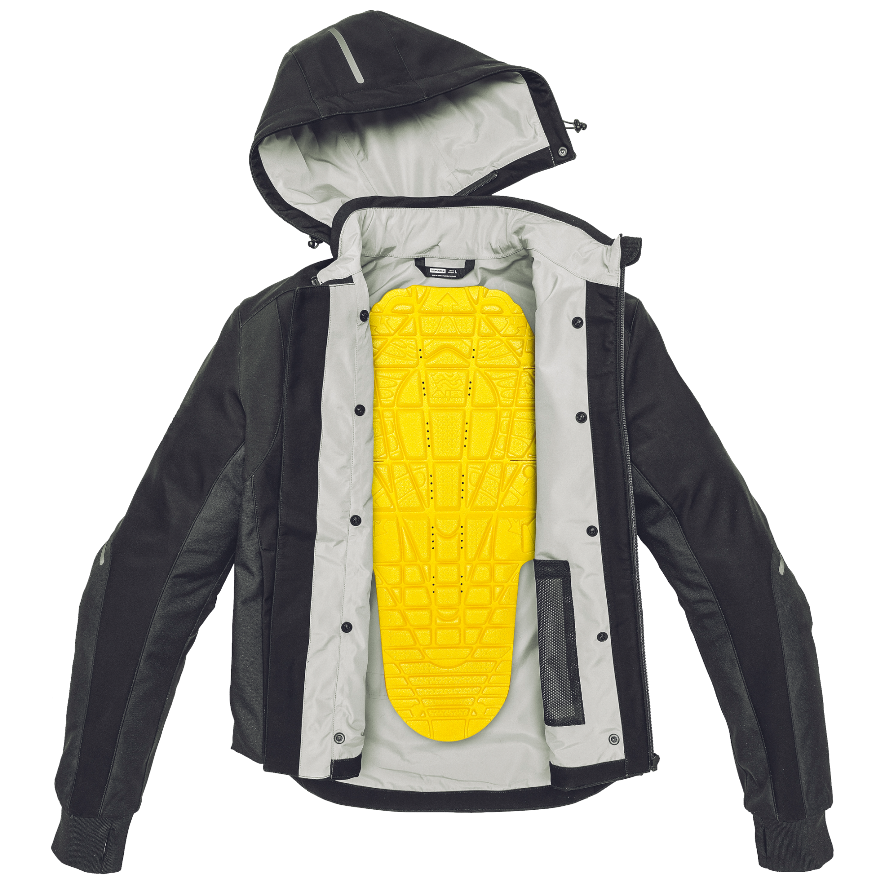 Текстилно мото яке SPIDI Hoodie Armor H2Out Black