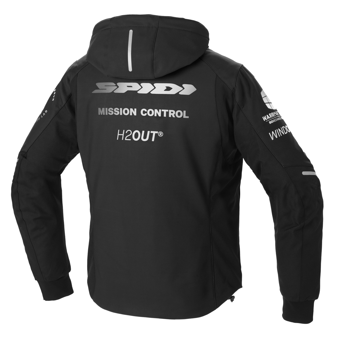 Текстилно мото яке SPIDI Hoodie Armor H2Out Black/White