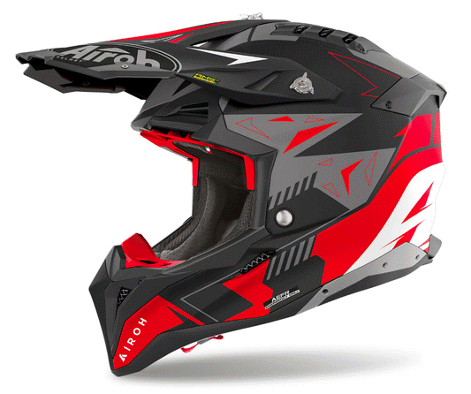 Каска AIROH AVIATOR 3 SPIN RED MATT