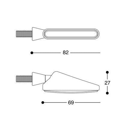 LED мото мигачи BARRACUDA SQB-LED BASIC