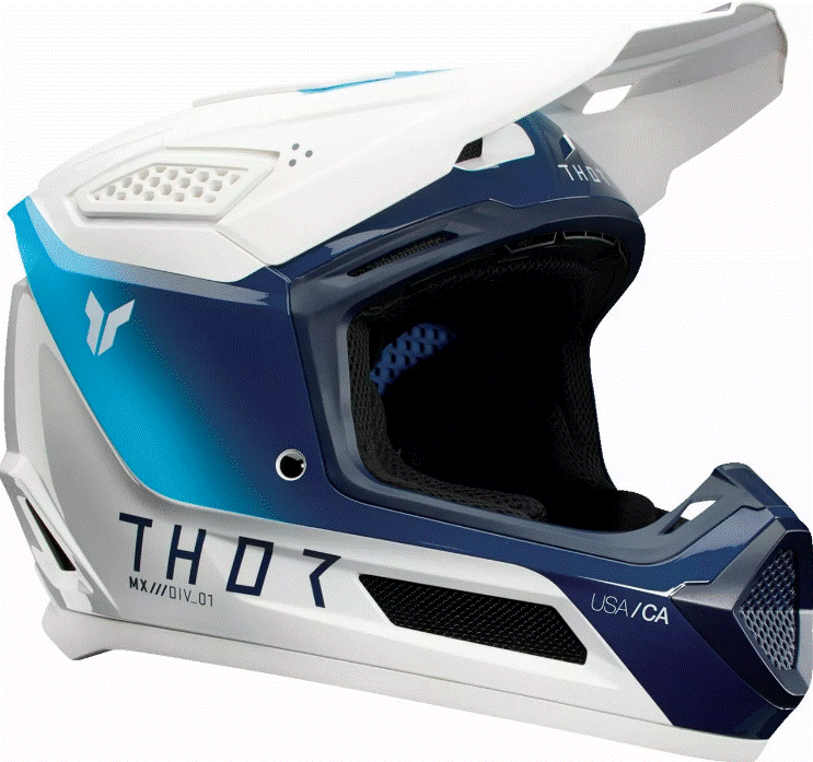 Мотокрос каска THOR FLEET STORM WHITE/NAVY