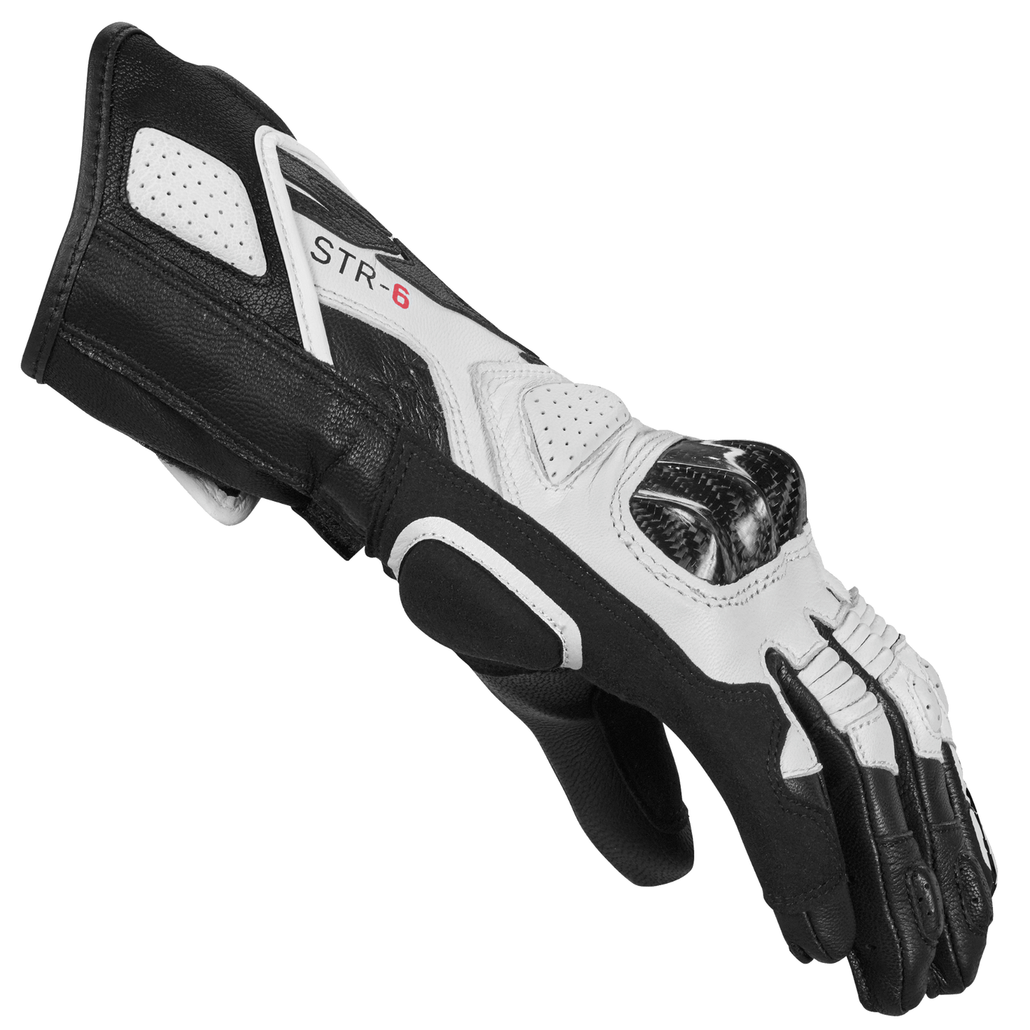 Дамски кожени мото ръкавици SPIDI STR-6 Black/White