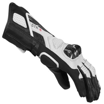 Дамски кожени мото ръкавици SPIDI STR-6 Black/White