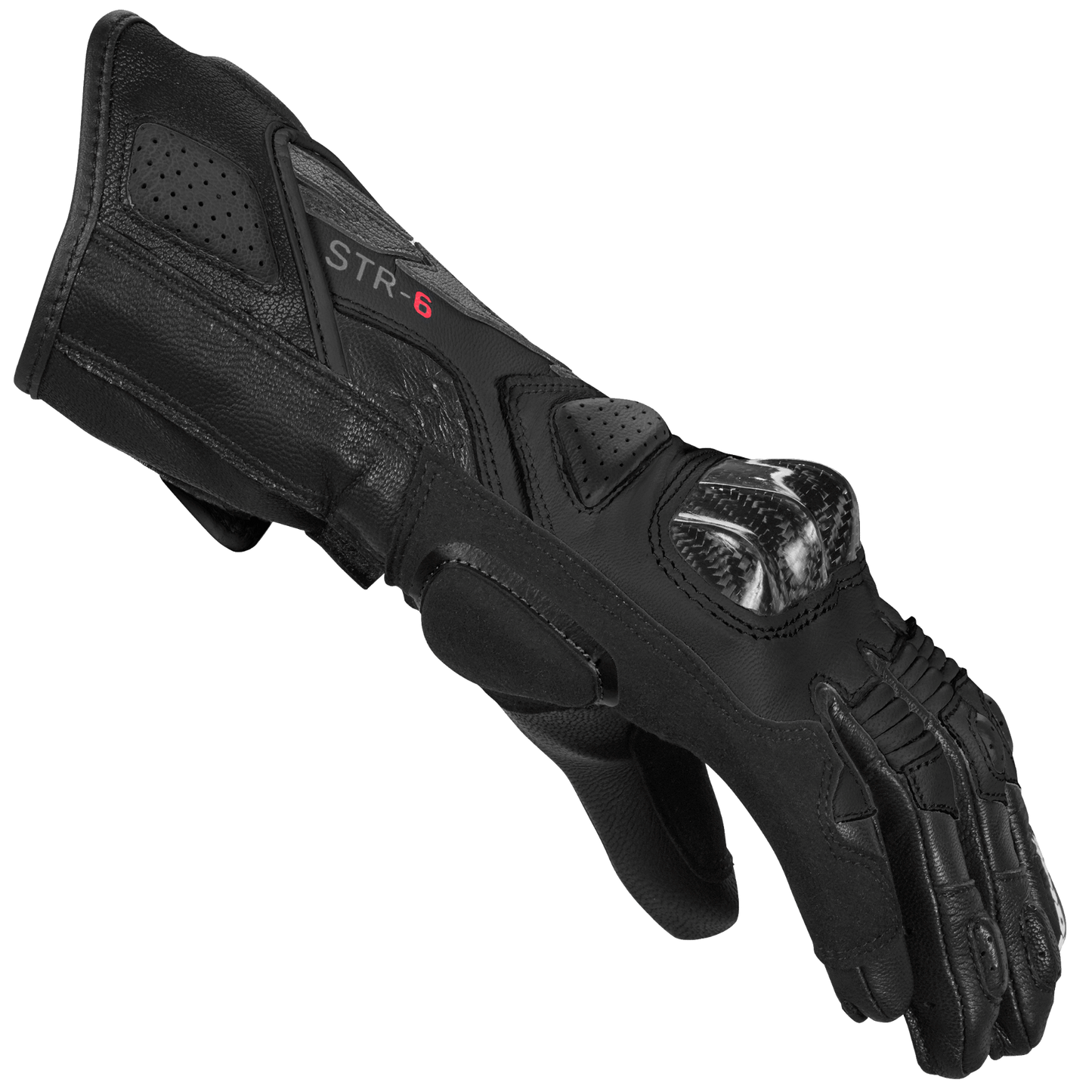 Дамски кожени мото ръкавици SPIDI STR-6 Black