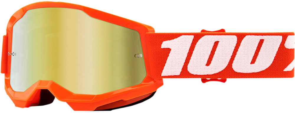 Детски мотокрос очила 100% STRATA2 ORANGE MIRROR-GOLD