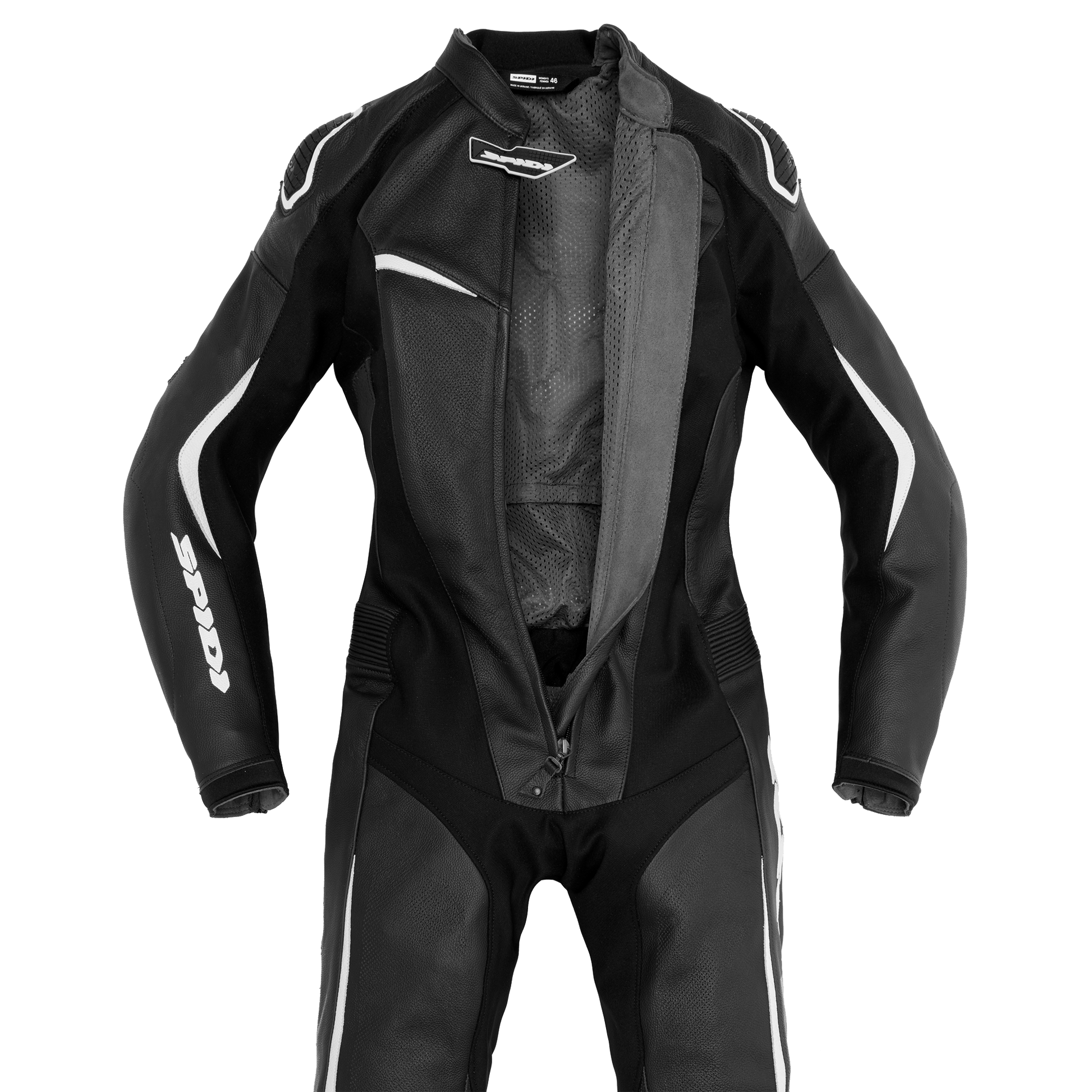 Дамски кожен мото екип SPIDI TRACK PERF PRO Black/White