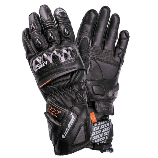 Кожени ръкавици SECA TRACKDAY BLACK