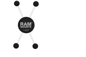 Мото стойка за телефон RAM-MOUNTS X-Grip B-410-A-UN10BU с монтиране на резервоар.