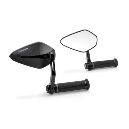 Огледала за мотор BARRACUDA X-VERSION RETROBAR END BLACK (PAIR)