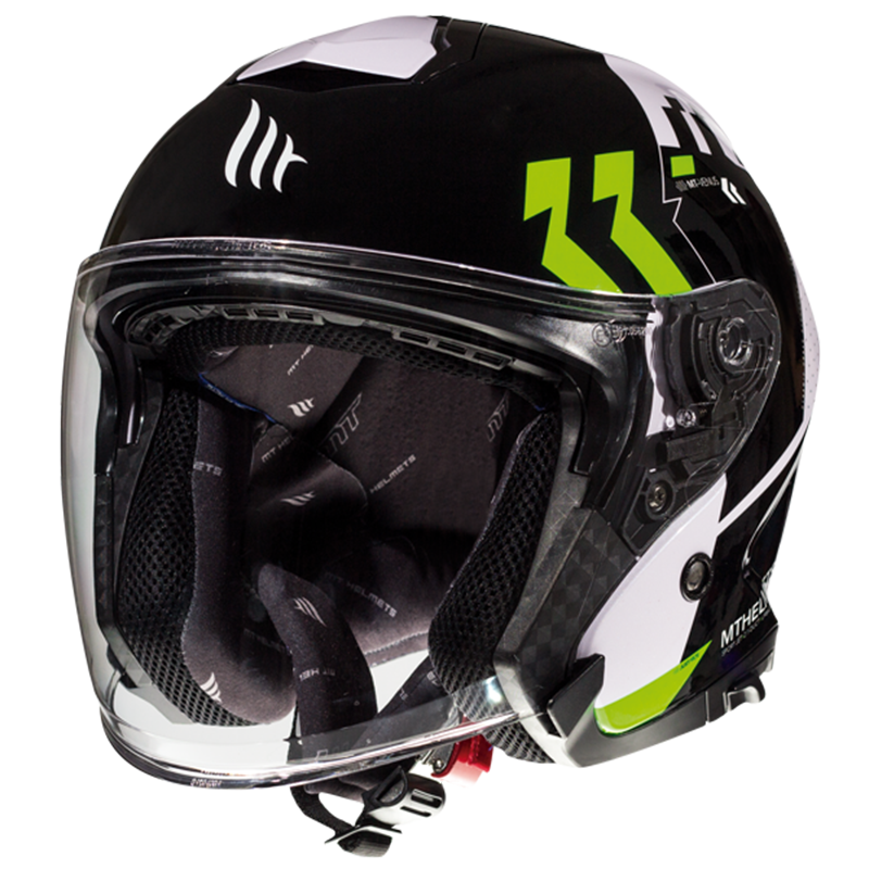 КАСКА ЗА СКУТЕР MT THUNDER 3 VENUS A6 GLOSS PEARL FLUO GREEN